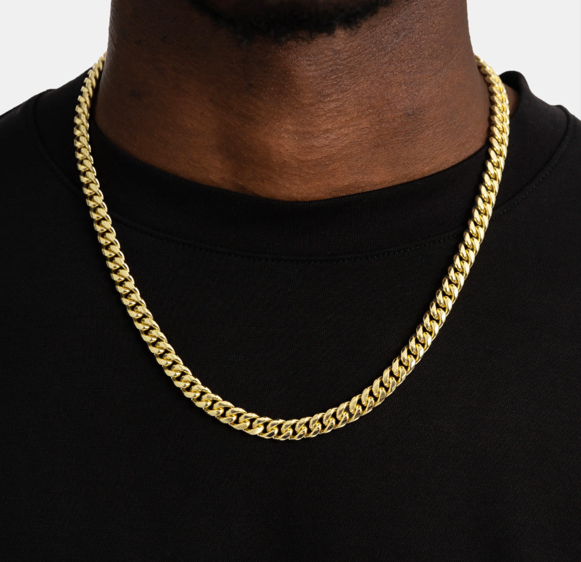 8mm Cuban Link Chain Gold