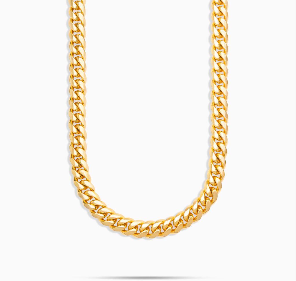 8mm Cuban Link Chain Gold