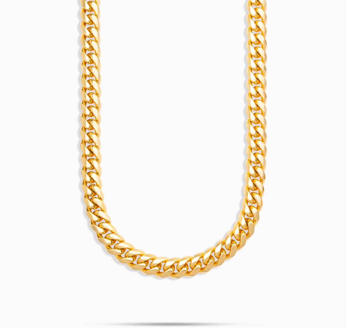 8mm Cuban Link Chain Gold