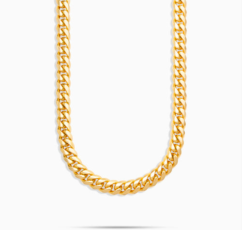 8mm Cuban Link Chain Gold