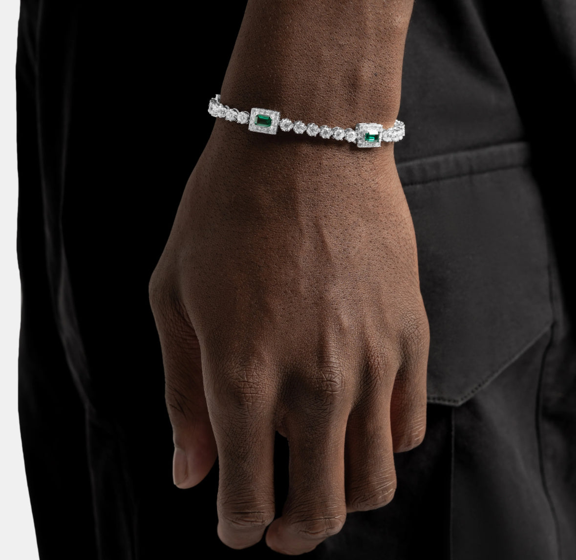 Bracelet de Tennis Micro Émeraude