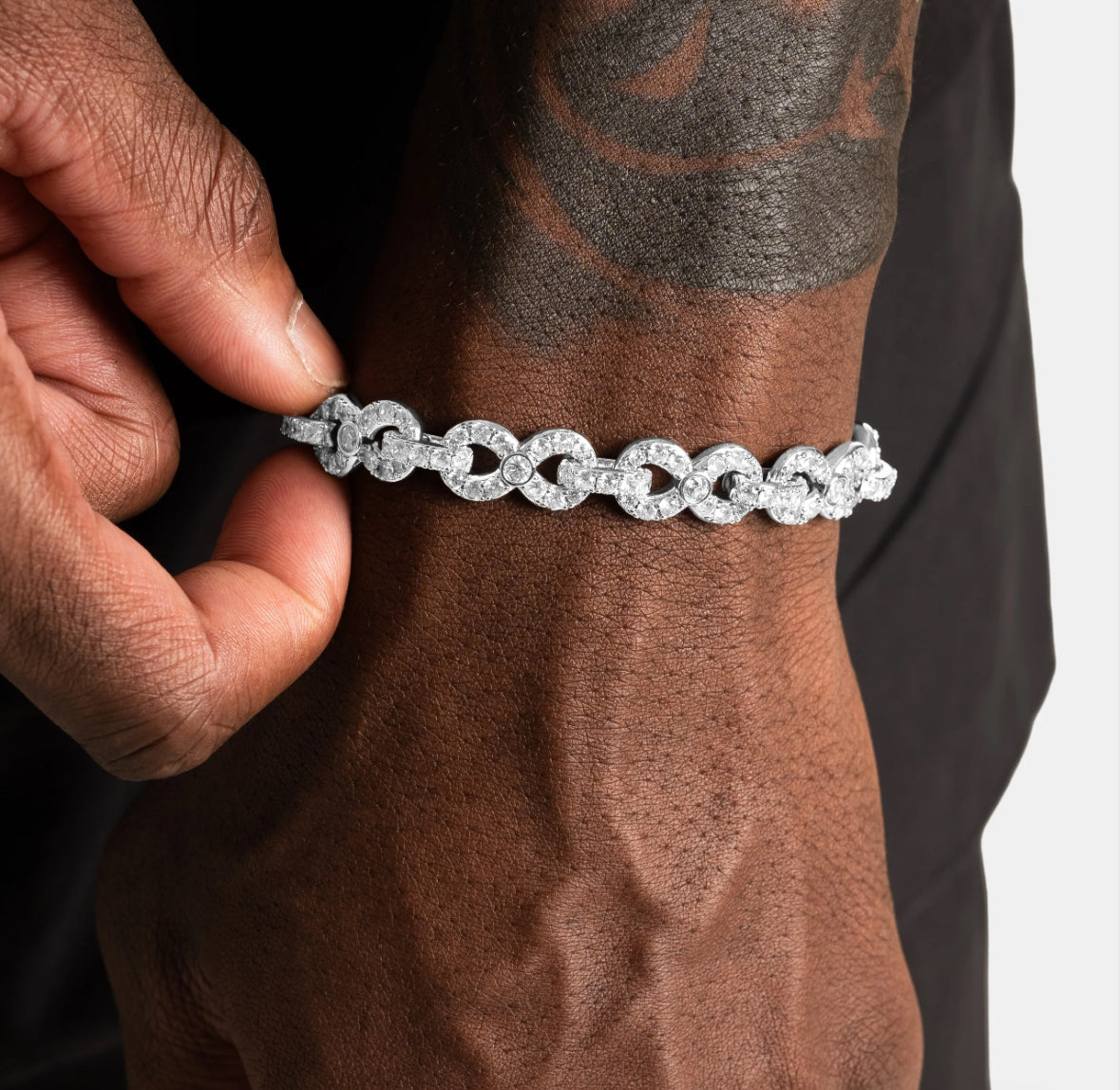 Bracelet à Maillons Infinis Glacés — 10 mm