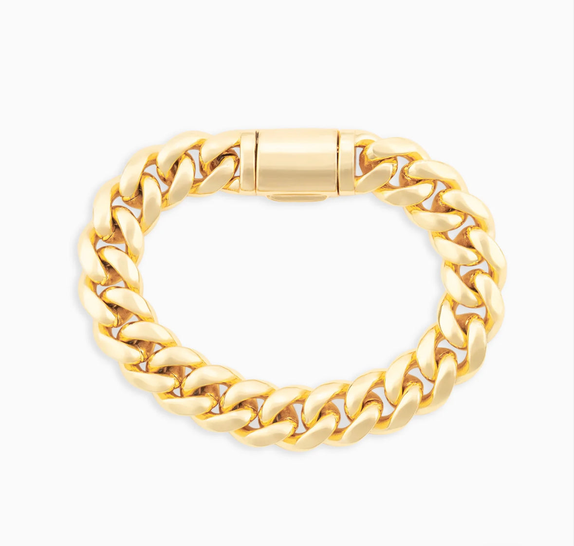 Bracelet Cubain 8 mm — Or 18 carats